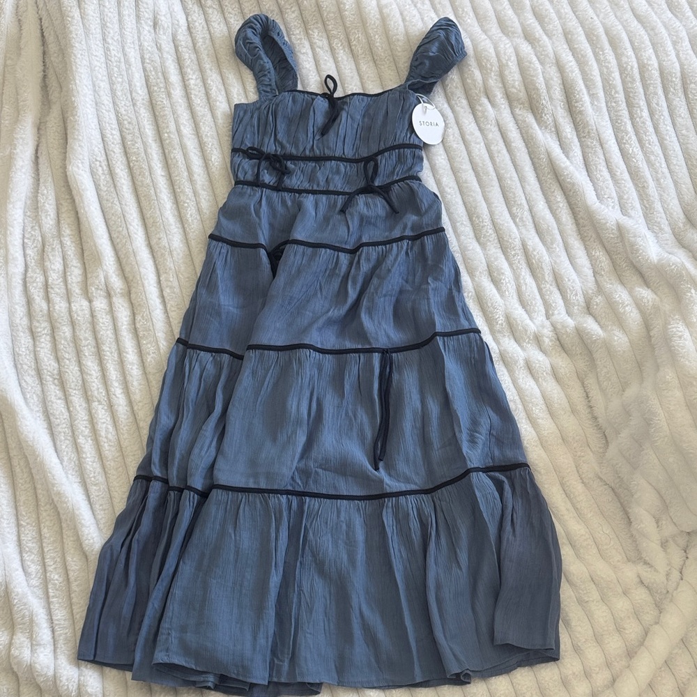 Brand New Blue Storia Midi Dress